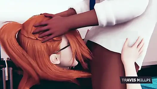 Büyük memeli kızıl saçlı sekreterle saatler süren cezadan sonra ofiste baştan çıkarma