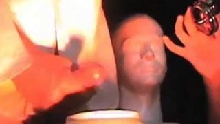 Cfnm - fantasma de masturbação de 10 polegadas com punheta e show de porra