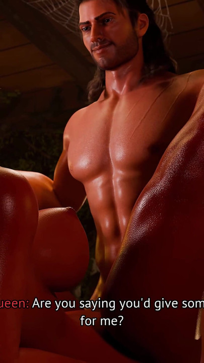 禁断のファンタジー デーモンクイーン ファッキング・ザ・ヒューマン。彼女は彼が顔に射精するのを楽しんでいる! | クリップ 2