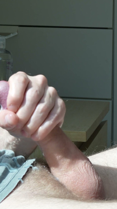 Very long jerk-off session with my favorite fleshlight, I end up with intense cumshot on clothes | Clip 3