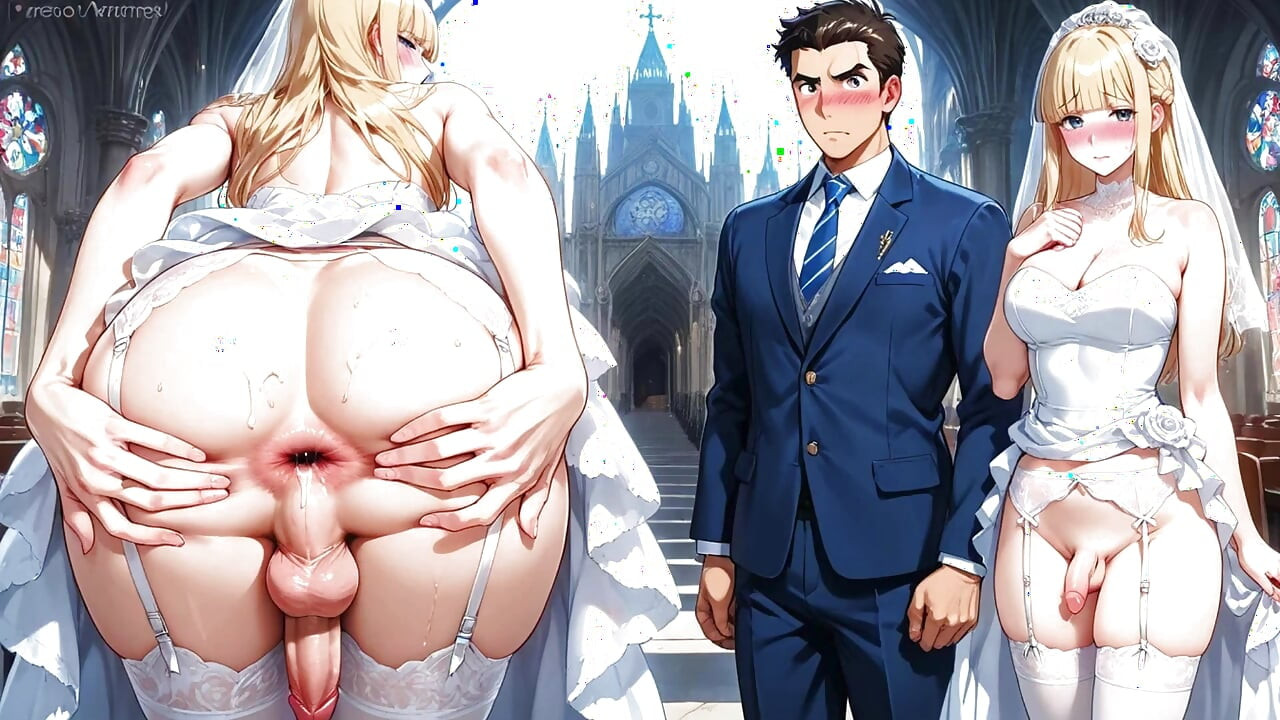 Seductive Blonde Femboy Bride Spread Your Cute Asshole - Hentai Yaoi Animation.