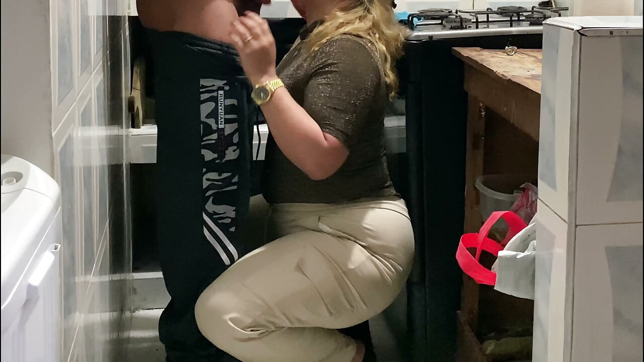 Blowjob In The Kitchen My Friend's Wife