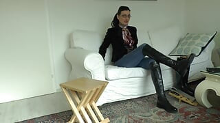 Boot Change and Smelling Black Socks POV, Lady Victoria Valente