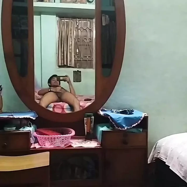 I masturbated first time in front of camera in my mamma's room moan a lot with huge cum