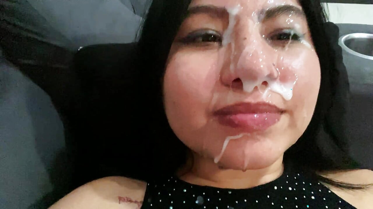 Like a good slut I ended up with my face covered in cum – Cumshot