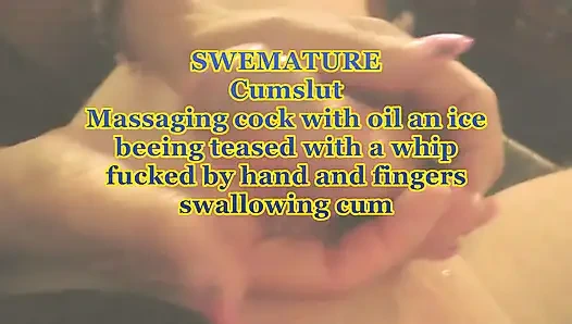 Swemature a cumslut gives cock massage and swallows cum, sucking out every last drop