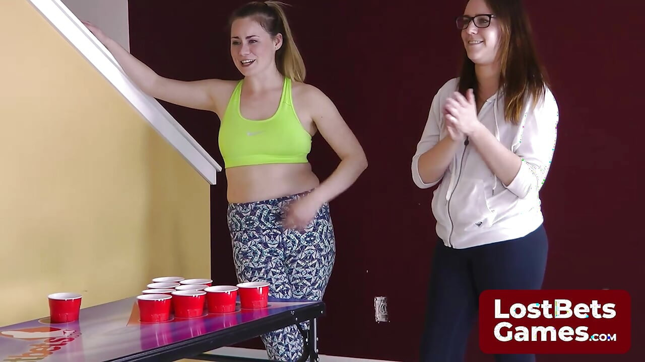 One daring Strip Air Pong move has an opponent's shot go wild