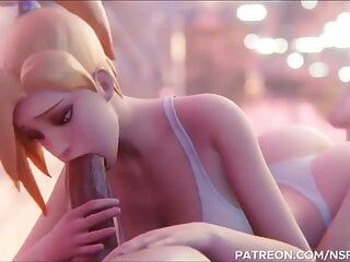 Mercy Can Barely Fit That Huge Cock In Her Mouth
