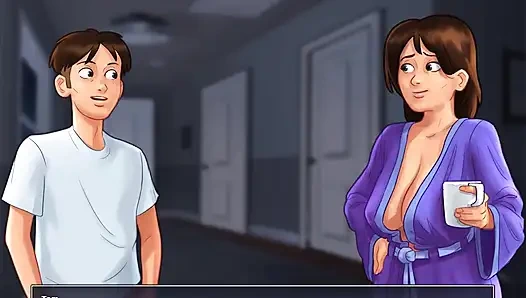 Summertime saga: stepmom and stepson doing naughty things in her bed ep 178