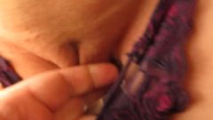 Touching tits and fingering her pussy