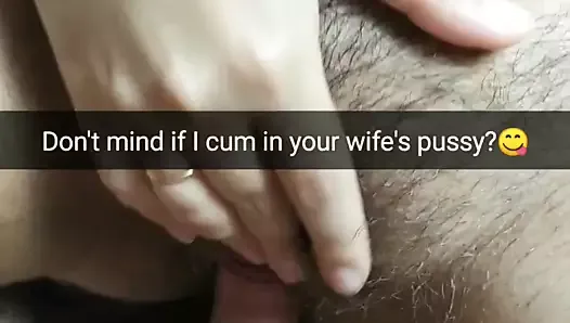 You don't mind if I cum inside your wife's fertile pussy?