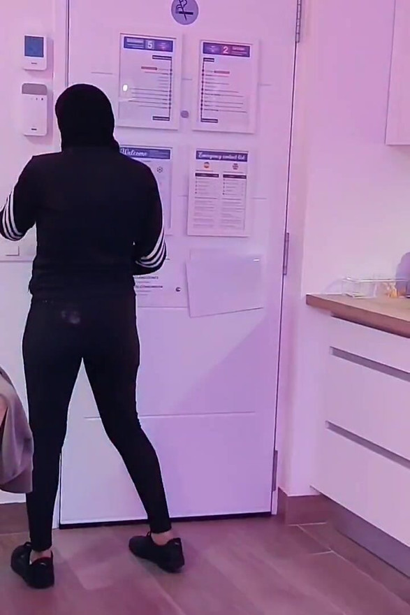 Perfect Ass Latina Caught Inside the House