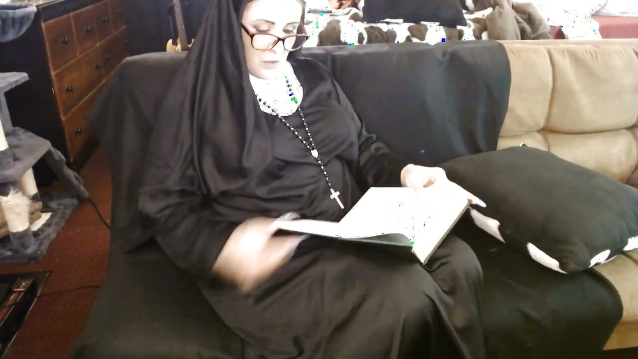 Nun Dildo Fucking in Bible Study