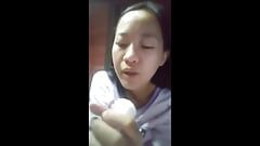 Aziatisch meisje make-up grappig