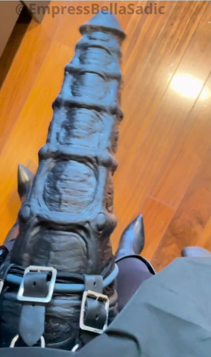 A monster dildo to start the day off right by fucking the slave's ass