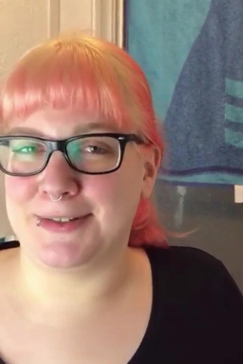 German goth BBW Abby Strange going for a pee
