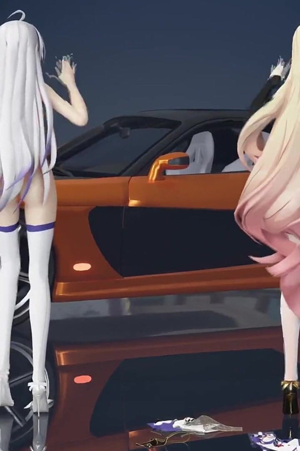 Chocolate Cream Duet Striptease; Black Stockings; White Stockings; Racing Leotards