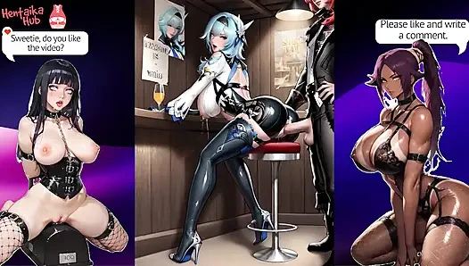 2d хентай, подборка с горячими сучками