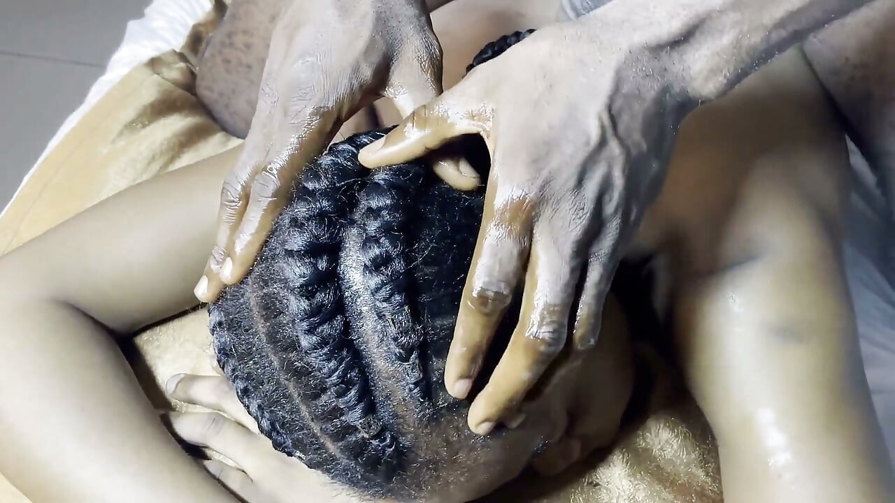 Hair Fetish for Ebony Teen Receiving Cum