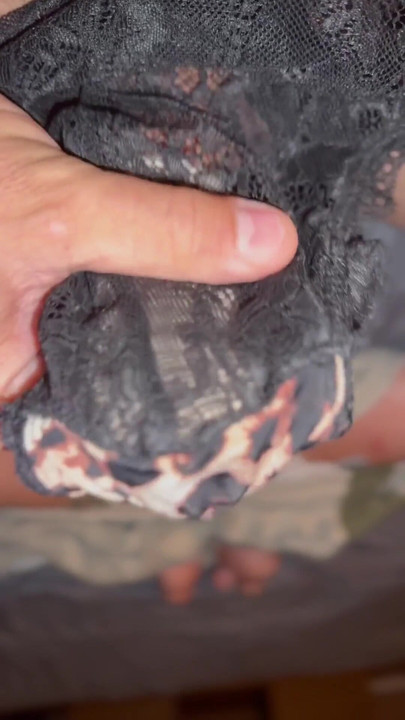 Leopard silky nurse panties | Clip 1