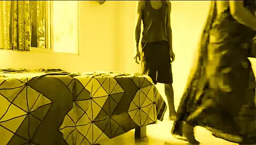 Young devar Fucks Hot Bhabi Sweet Tight Pussy When she is folding sarees at home.