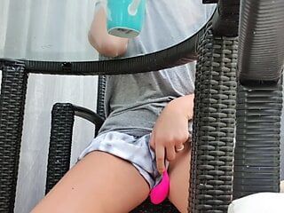 Tests Remote Controlled Toy In A Public Caffe Sluty Squirt