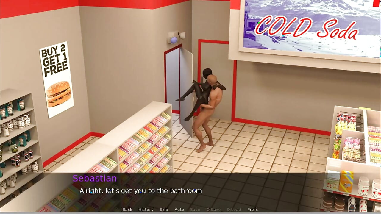 ATM Adventures- 5 - Gameplay - Roleplay - Ebony Shop Clerk with Anal Plug, Pissing While Fucking