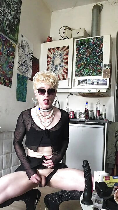 Sissy Femboy Mini Skirt Love BBC Dildo
