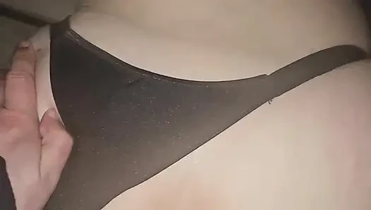 He fucks my pussy and ass on a pallet outside.
