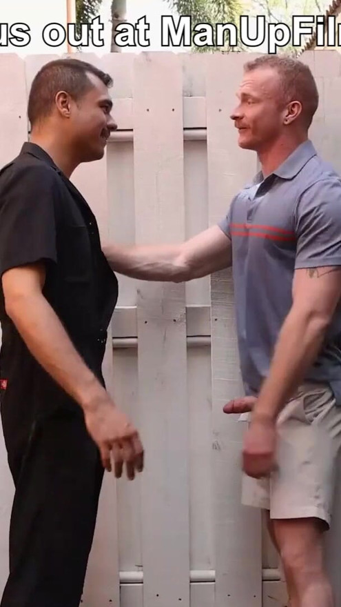 On your Knees right now! Good Boy! Brody Fox & Adam Lancer for ManUpFilms | Clip 3