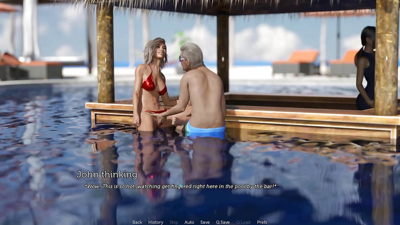 Tacos Cuck 观看他的妻子在泳池边给一个老家伙阴户并深喉他的鸡巴 - 第90集