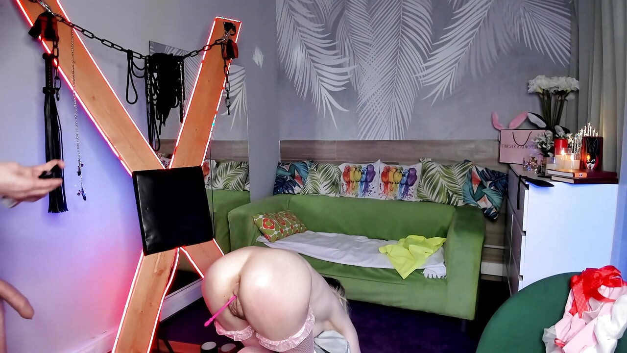 18YO BAD MAID PUNISHED AS HUMAN FURNITURE... All holes used Magic wand + Lush DP, hard pounding, ATM & anal creampie