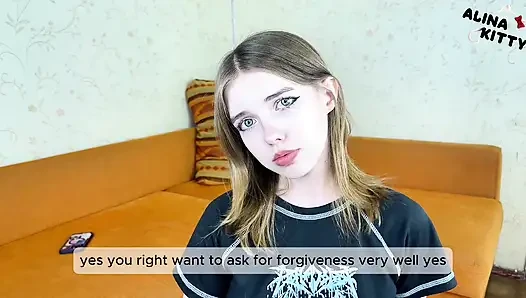 Alt mädchen kam, nachdem sie betrogen hatte, um sich gut zu machen - gab ihr harten sex und gesichtsbesamung