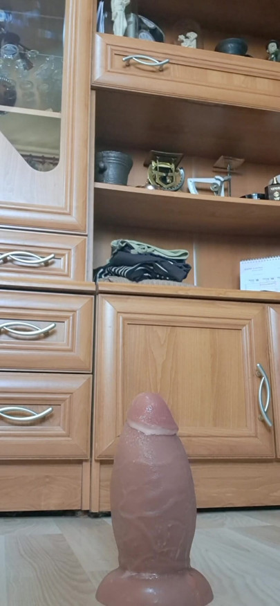 I ride huge dildos, fuck my ass with huge dildos. | Clip 2
