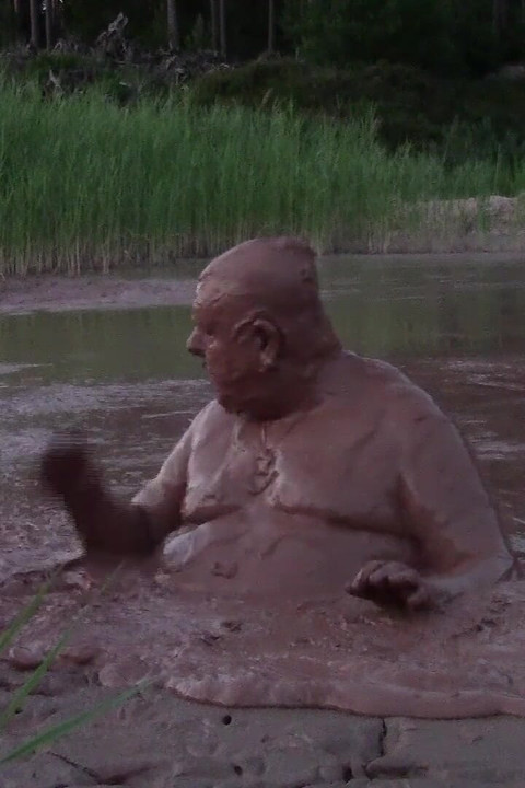 Mud Bath in Deep Quarry Mud Pond