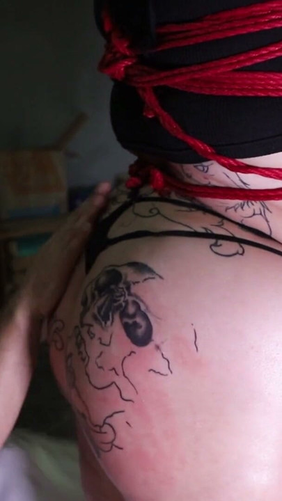 Submissive tied up and in abandoned factory- Shibari | Clip 1