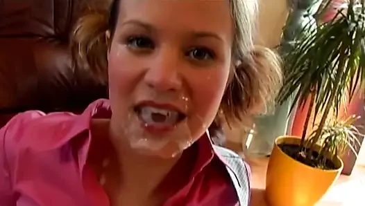 Blonde Teen Sucks Cock and Gets Pounded Wildly