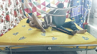 Indian Bitch Fucks with Thief When She Masturbates with Herself