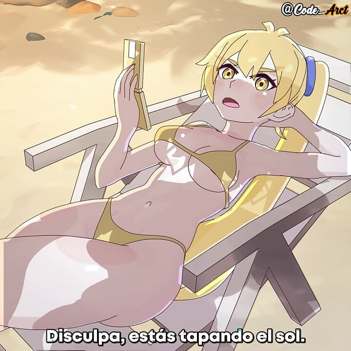 Miku pomaže da se nanosi krema za sunčanje