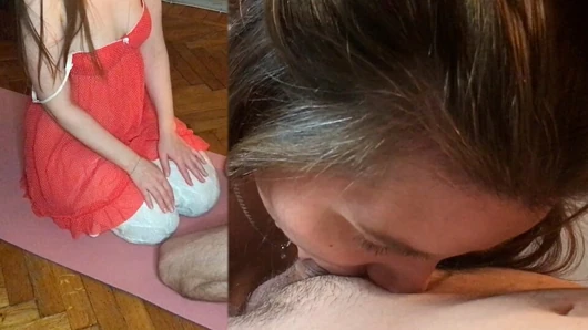 Zusammenstellung - hinter den kulissen und lustig. Teil 3 - Ein tiefer blowjob zu hause mit einer sexy MILF in einem hell kurzen kleid - Lovessie