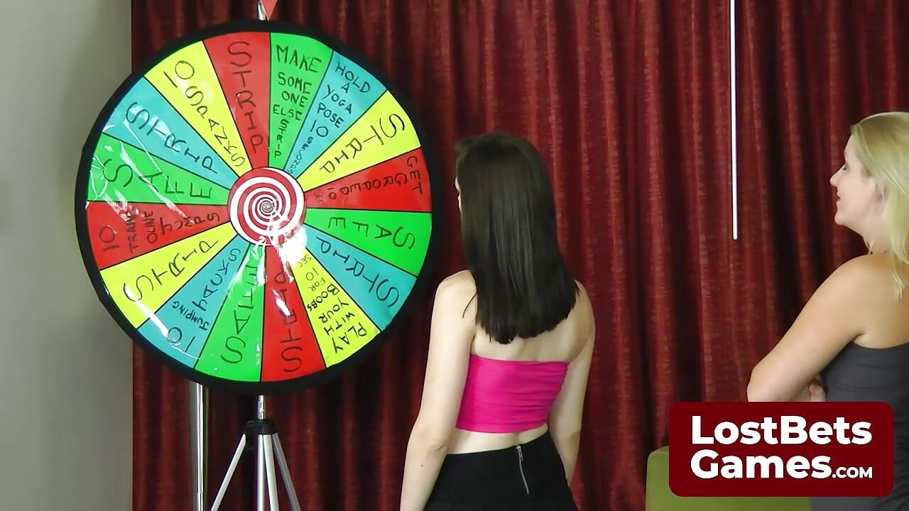 Captivating Mouna and the playful Selah strip Wheel of Torment