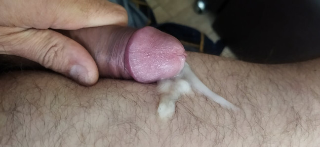 Very thick sperm jerking and cum