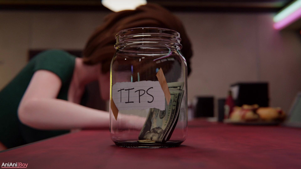 Auntie Cass earns tips in her cafe