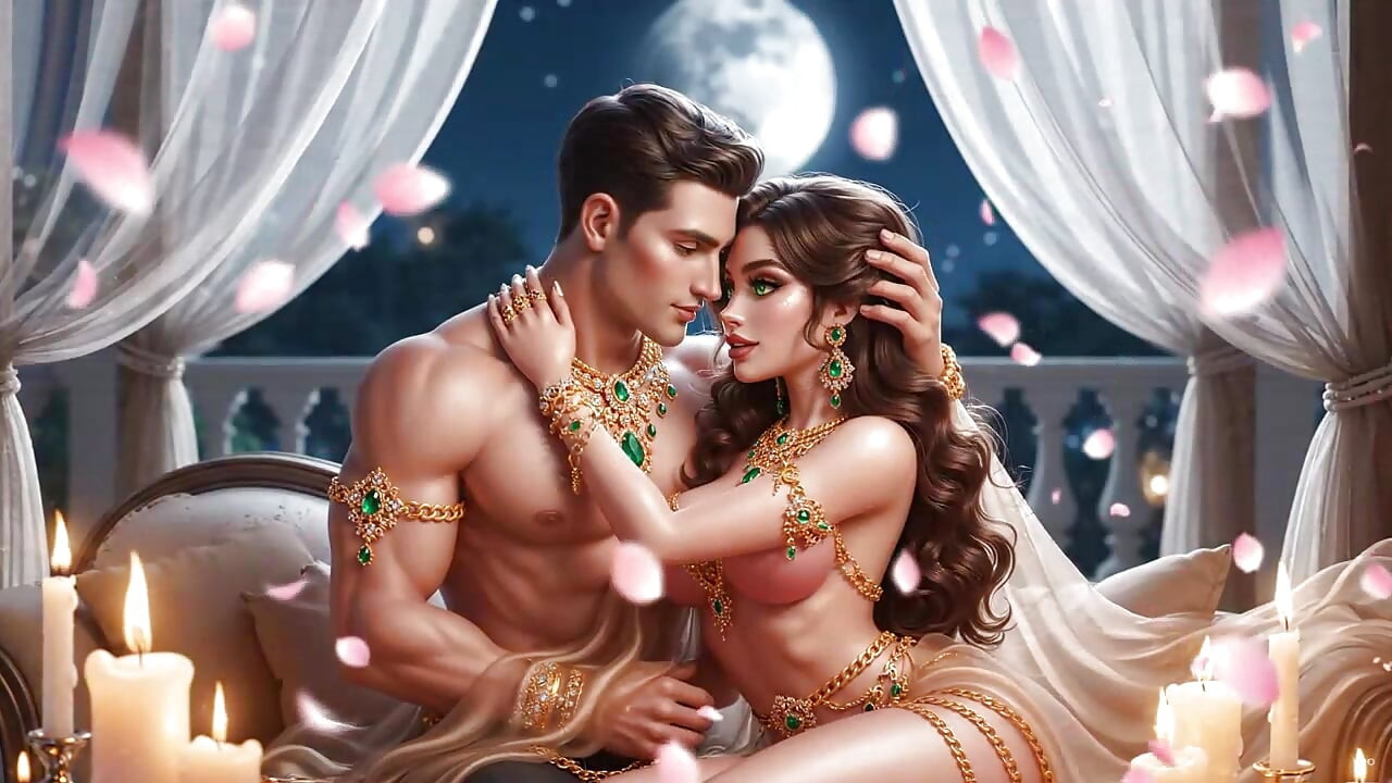 Romantische desi paar bett pe weiche intime umarmung - weißer sari, meine sexy ehefrau aur ehemann ki volle romantik