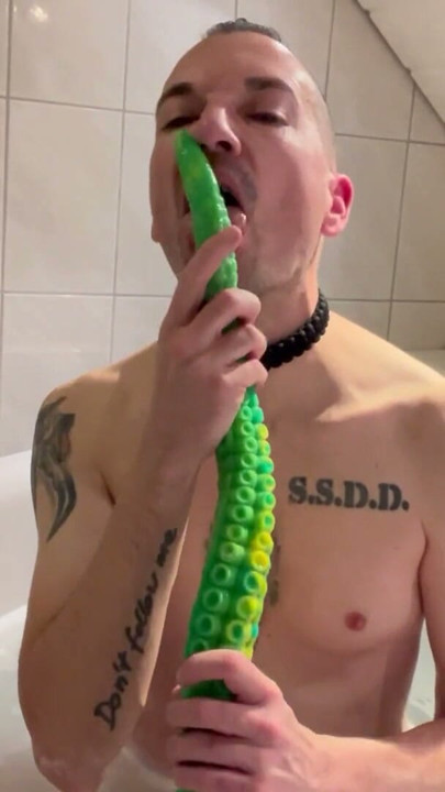 Stupid faggot slut gagging | Clip 2