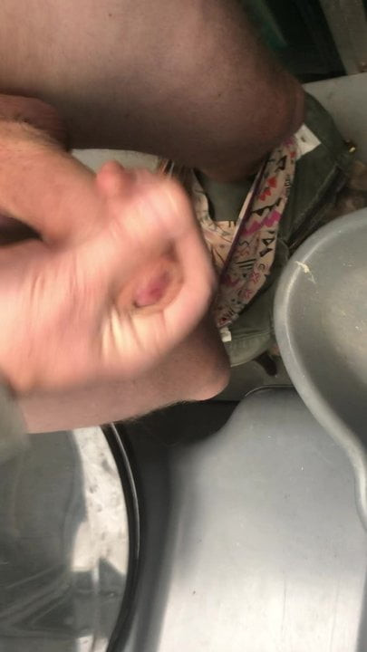 Masturbation at work (porta john)
