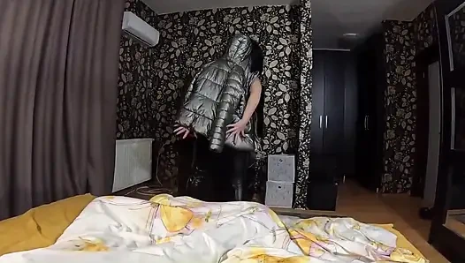 Кожаный фетиш-перегрузка 4 камшота на мои штаны и пухлый пухлый рубашку