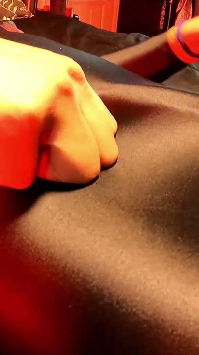 Playing in my spandex in bed | Clip 1