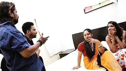 HOUSE OWNER BROTHERS FUCKED THEIR TENENT STEP SISTER INFRONT OF HER ELDER SISTER, HARDCORE SEX