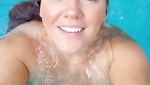Anaked Pool Fun in Slo-mo. These Boobs Make Quite the Splash, Don't They?
